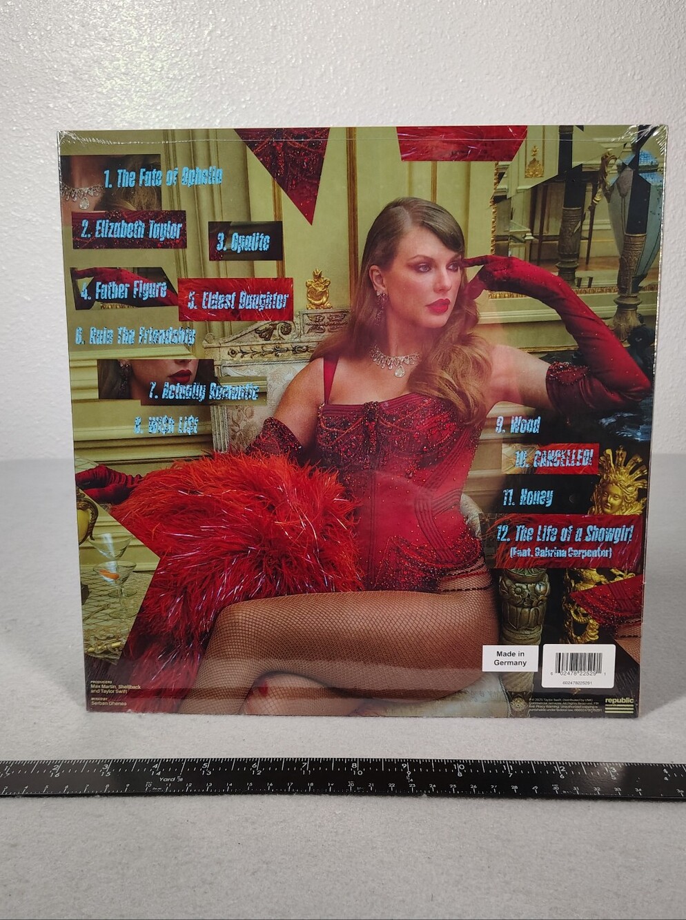 Taylor Swift - The Life Of A Showgirl - Blue Glitter Vinyl Sealed Brand New - Picture 2 of 2